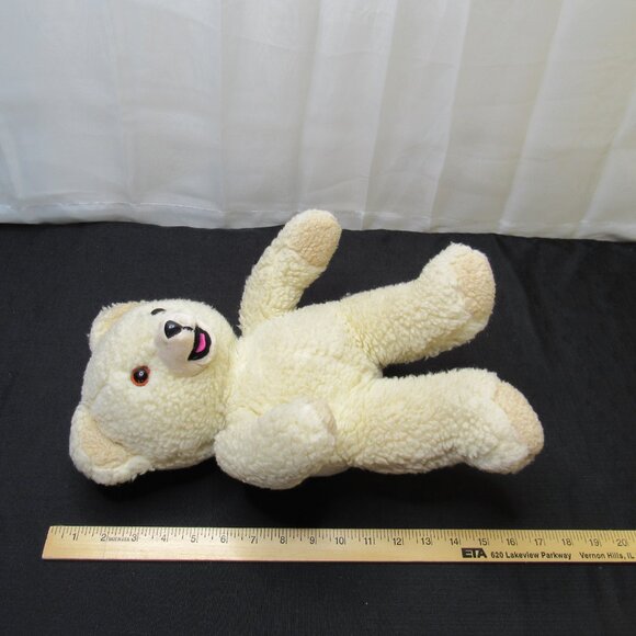 VINTAGE 1986 Russ Snuggle Bear Plush 15" Cream Ivory Teddy Fabric Softener Toy - Picture 11 of 11